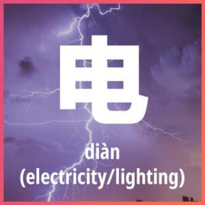 Chinese character: electricity