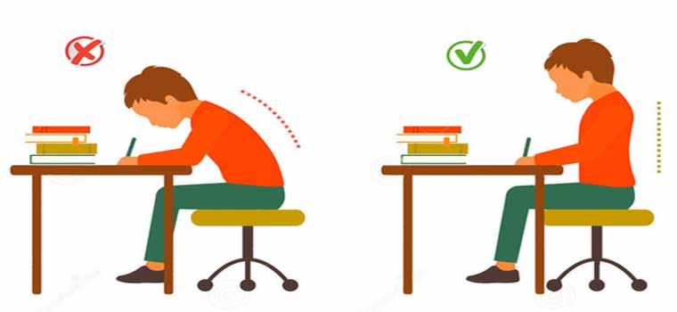 Maintain proper posture while writing chinese